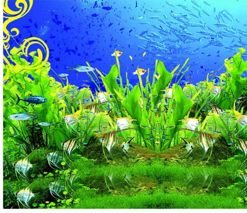 Lyla Aquarium Background Sticker Fish Tank Backdrop Poster