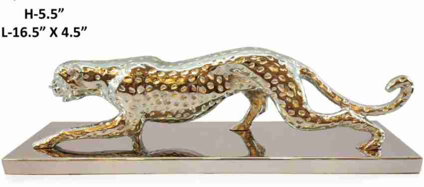  Art Deco Solid Bronze Cheetah Statue Big CAT Leopard Feline  Panther Lion Jaguar Gift Handmade Decor by Classy Bronze : Home & Kitchen