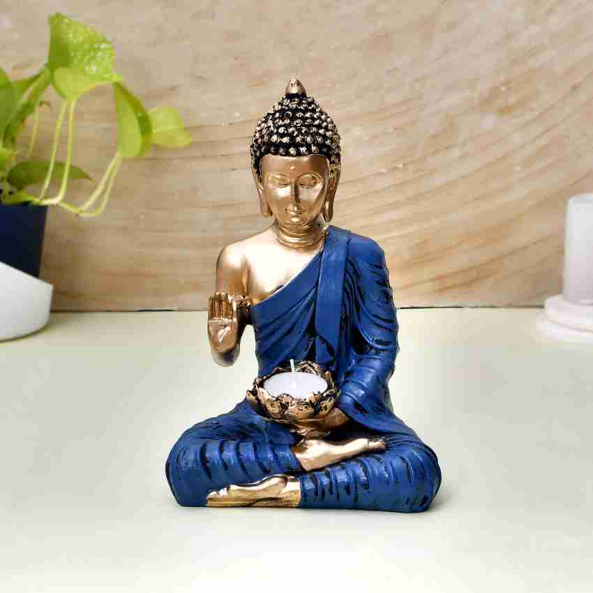 Polyresin Sitting Buddha Statue Showpiece for Home Decor & Gifting