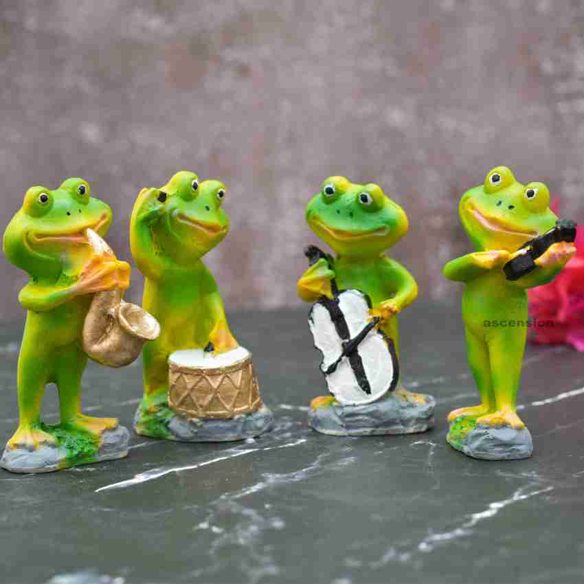 Ascension 4 Musician Frog Statue Decoration Animal Figurine for