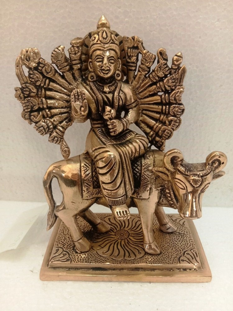 Meldi fashion Ma Statue in Brass Indian Goddess Meldi Ma Sculpture Hindu God Statue Brass God Idol Handcrafted Brass Statue Meldi Mata Murti Decor