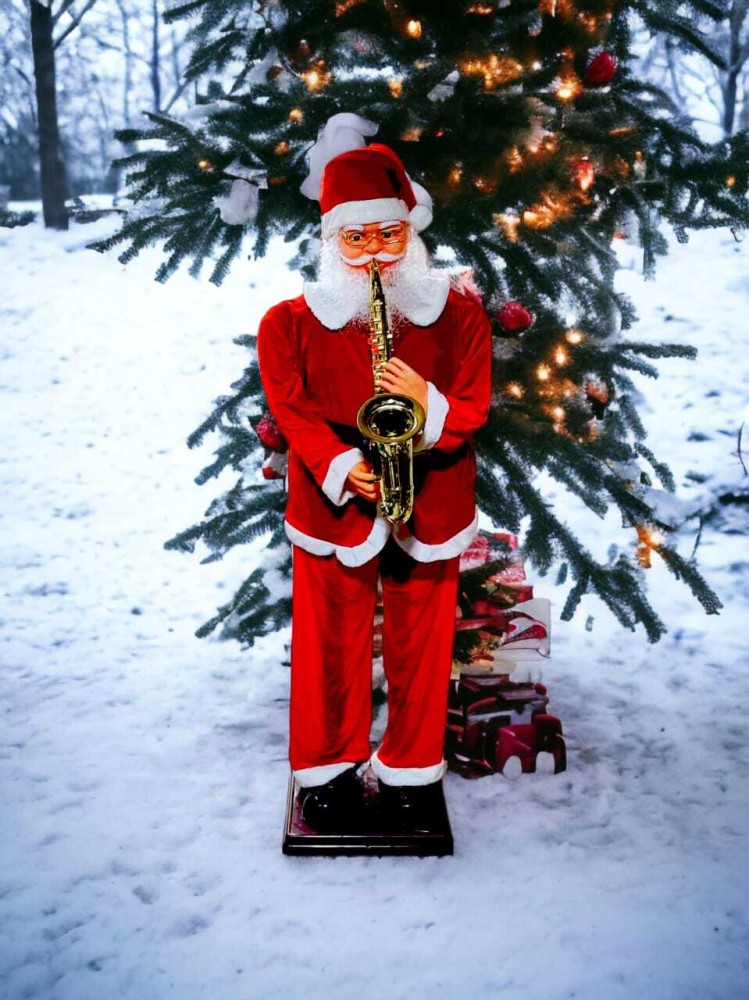 SUNINOW Musical Santa claus with motion sensor for Christmas