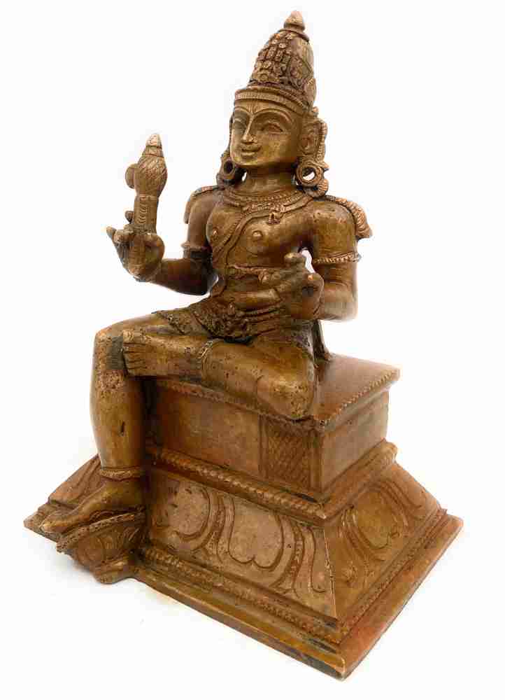 Brass Dancing Parvati Idol (Brown)