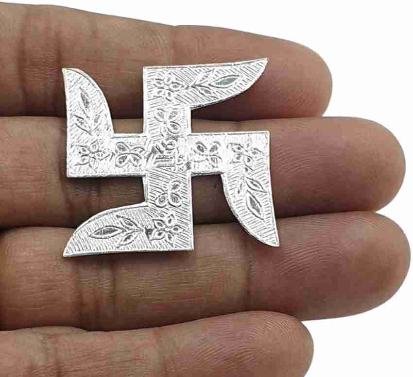 Silver Sathiya,Designer Satiya for good puja,silver Sathiya puja,Statement Silver Sathiya,Handmade Sathiya,Gift Swastik