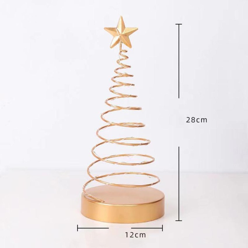 Lyla Spiral Christmas Tree Wrought Iron Ornaments Nightlight New Year Desk Decor  Decorative Showpiece - 10 cm Price in India - Buy Lyla Spiral Christmas Tree  Wrought Iron Ornaments Nightlight New Year