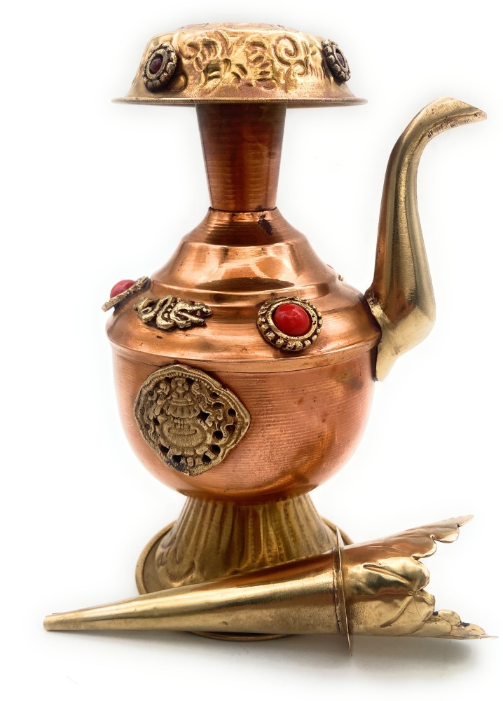 India Deco 79 Genie Ornate Aladdin Lamp Incense Burner, 7 H/12 W