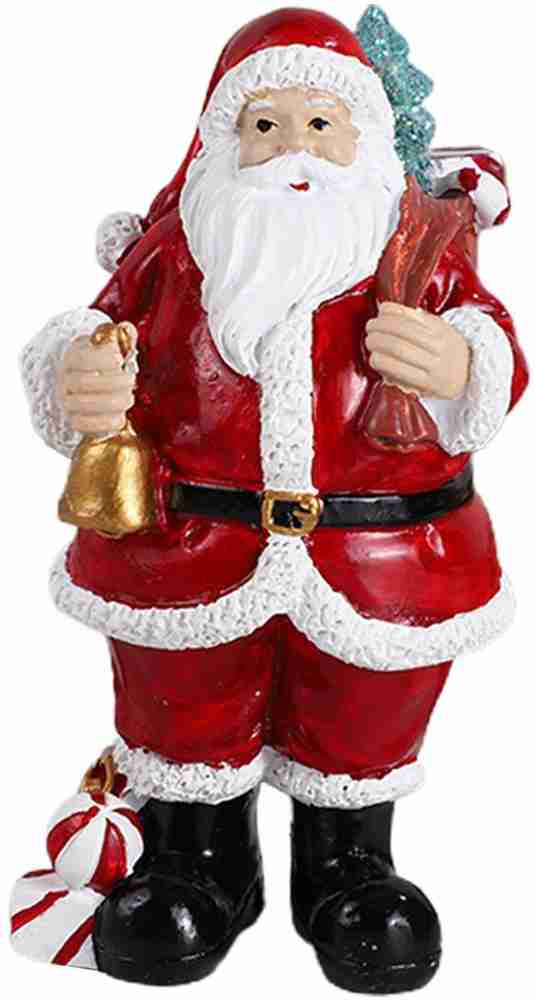 Lyla Resin Santa Claus Figurine Statue Sculpture for Table Bedroom