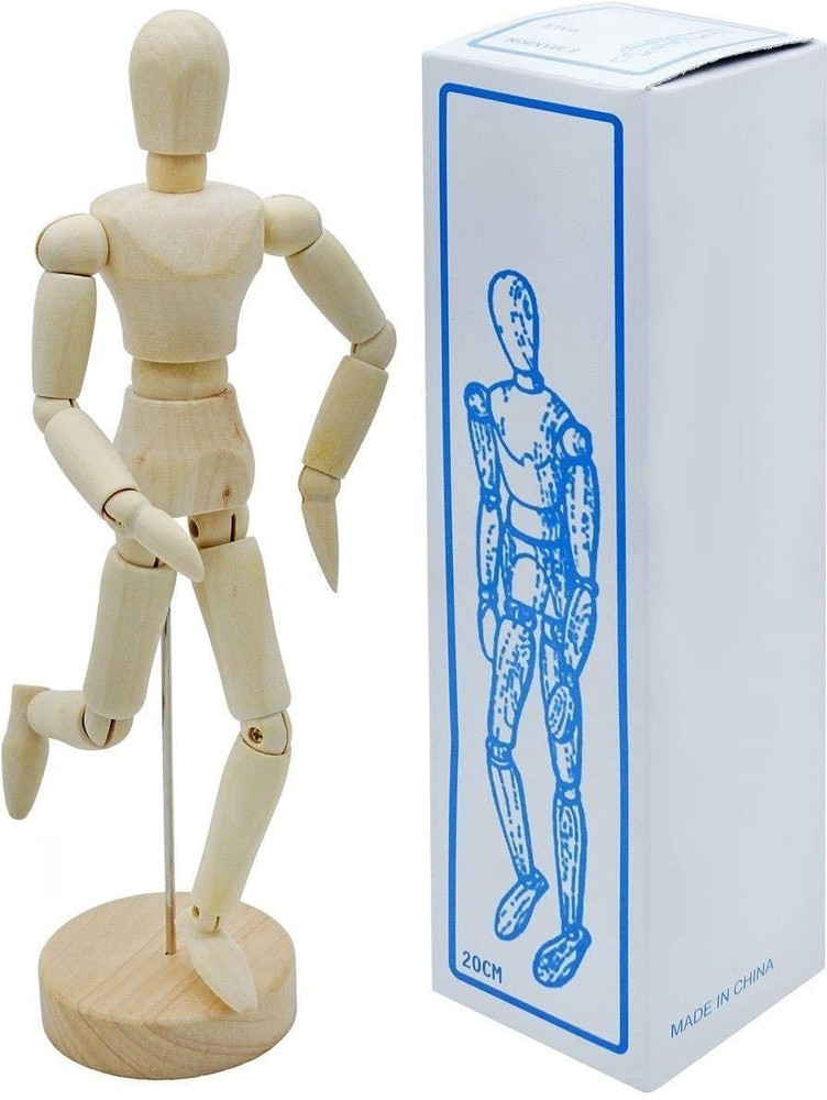 Wooden shop artist doll