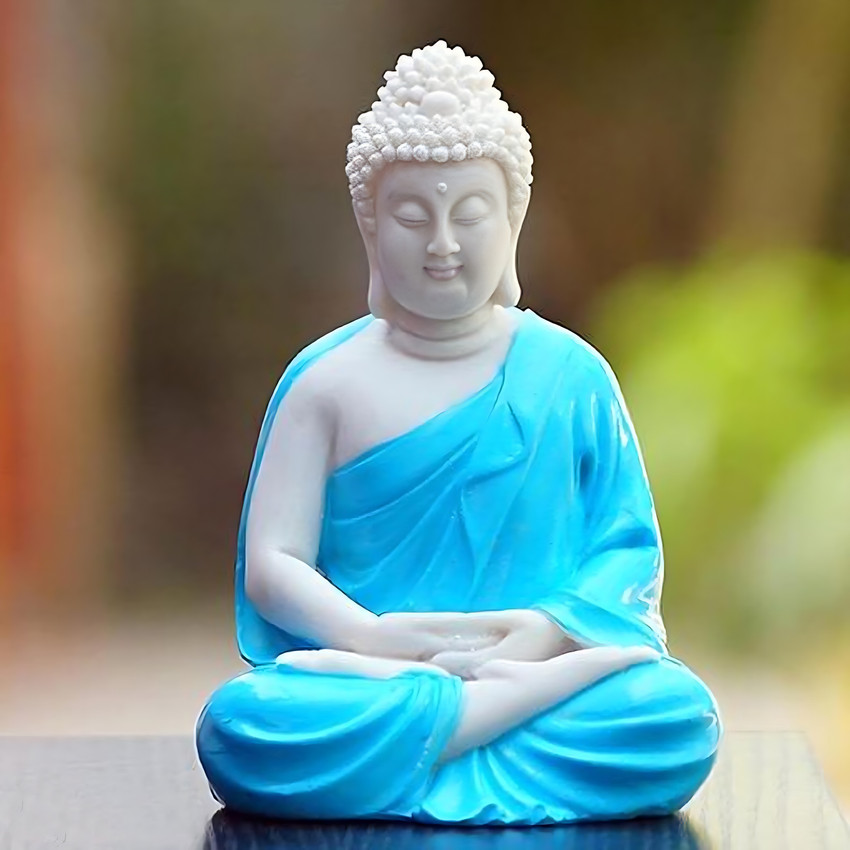 Decoremore New Arrival Meditation Dhyan Buddha Statue BLUE
