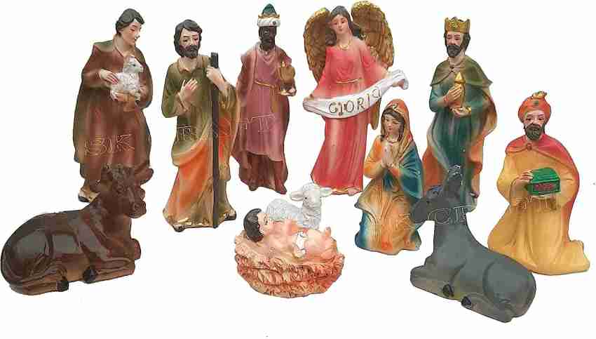 SK Craft 11 Piece Polymarble Christmas Crib Set Decoration Baby Jesus 7 Big Size Decorative Showpiece 15 cm Price in India Buy SK Craft 11 Piece Polymarble Christmas Crib Set Decoration