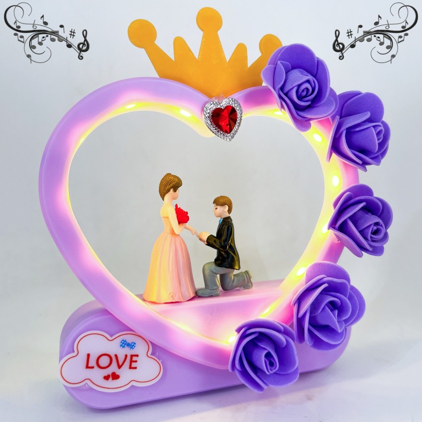 Buy Elegant Lifestyle Love Couple Statue with Music & Light for