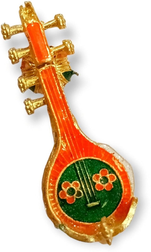 Firmus Veena Toy Small Golden Metal Musical Instrument for Radha Rani Saraswati Roop Decorative Showpiece 5 cm Price in India Buy Firmus Veena Toy Small Golden Metal Musical Instrument for