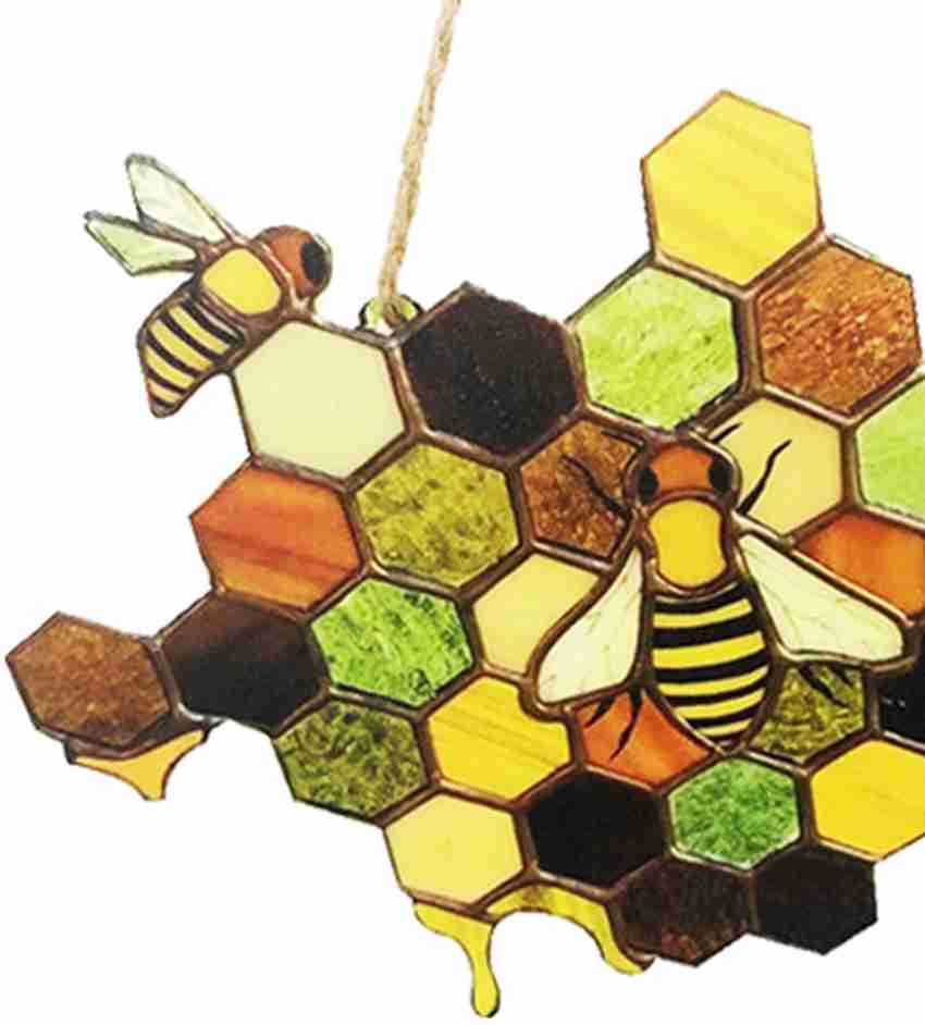 Wall Art / Bee Decor - Honeycomb Be Kind With Resin