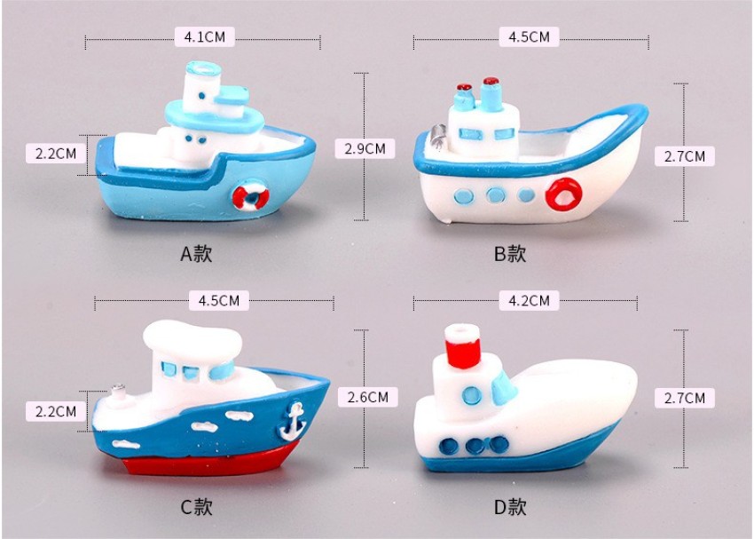 Miniature Fishing Boat - 4 to choose from - 9cm.