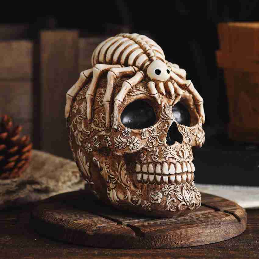 BNF Resin Human Skull Statue 1:1 Replica Life Size Death Art