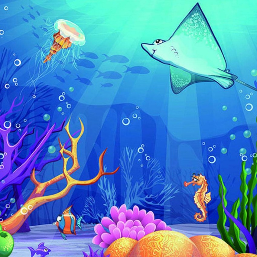 Lyla PVC Aquarium Background Poster Fish Tank Undersea Coral