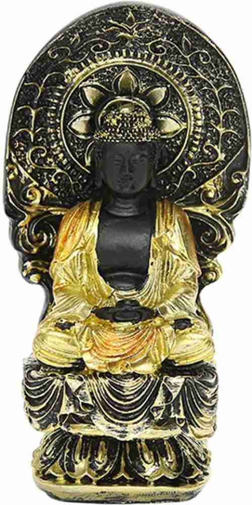 Kwan-yin Statue Chinese Carving Crafts Temple Ornament Wooden Decoration 