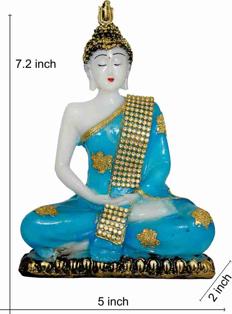 Shilp Saga Meditating Lord Buddha Statue Decorative Showpiece Decorative  Showpiece Decorative Showpiece - 23 cm