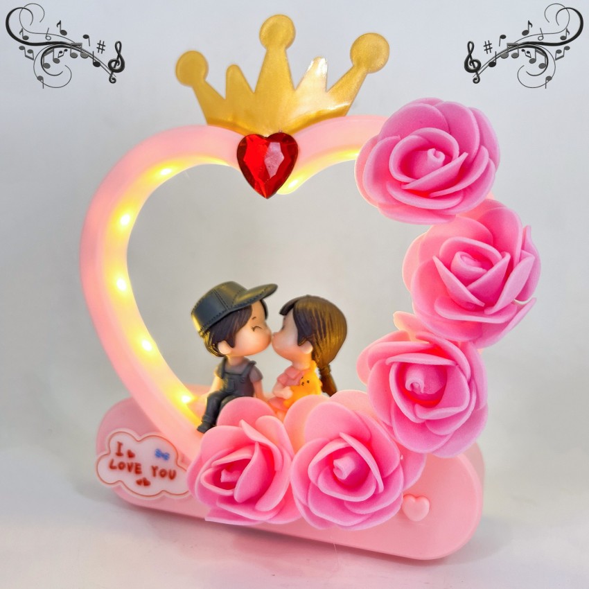 Buy Elegant Lifestyle Love Couple Statue with Music & Light for