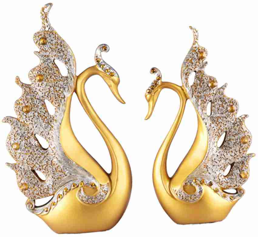 BNF European Couple Swan Ornament Crafts Wedding Gift Home Desk