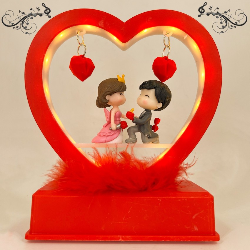 Elegant Lifestyle Cute Couple Holding Hands with Decorative Light and Fur  for Gifting & Home Decor Decorative Showpiece - 14 cm Price in India - Buy  Elegant Lifestyle Cute Couple Holding Hands