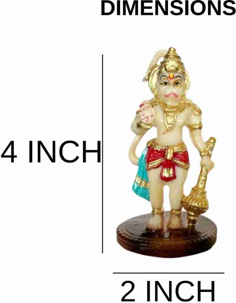 Casa Azul Lord Hanuman Idol 4 inch (Pack of 1) Decorative