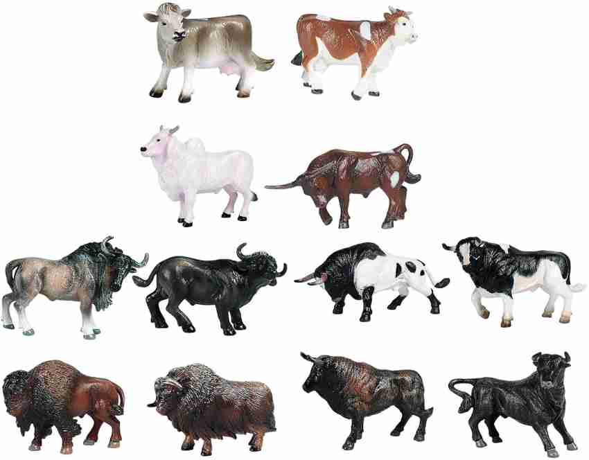 Calandis 4pcs Cattle Figurine Simulated