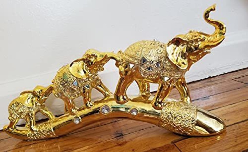 Buy ExclusiveLane Golden Couple' Handmade Brass Figurine Showpiece