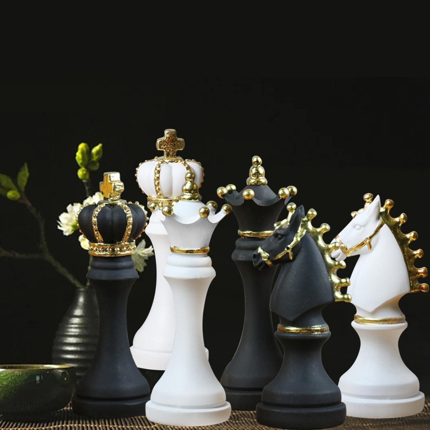 Resin Chess Pieces International Chess Figurines Retro Home Decor