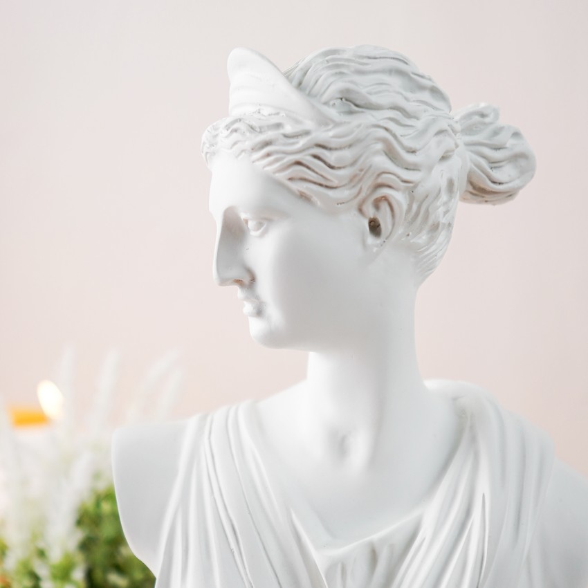 CASA DECOR White Aphrodite Bust Artifact Decorative Showpiece - 28