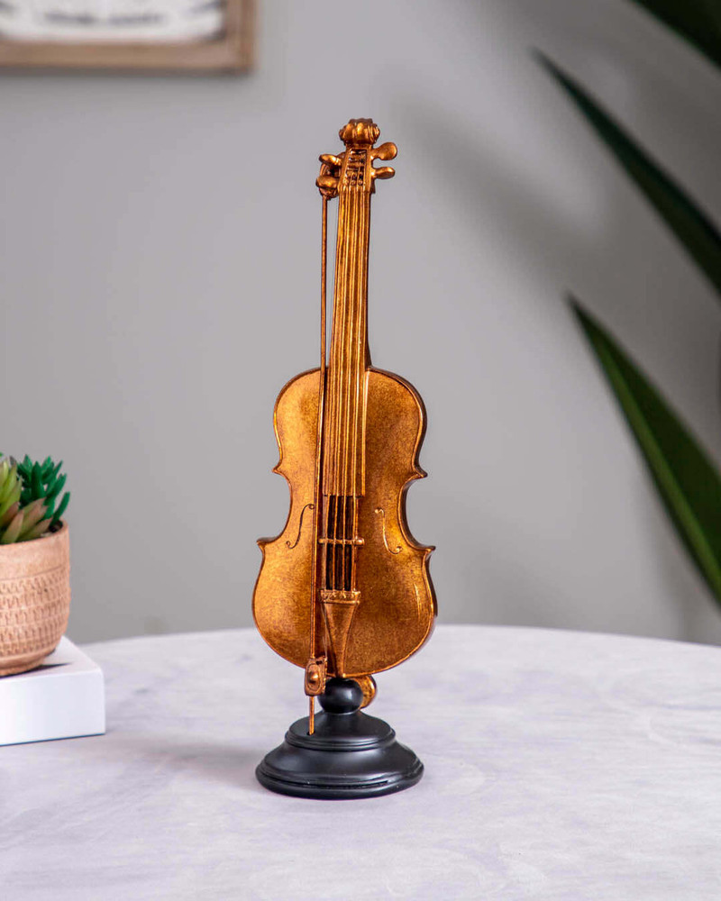 THEDECORKART Violin Instrument Sculpture Decorative Showpiece