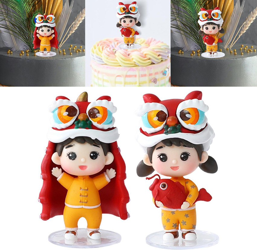 BNF Small Chinese Doll Figurine Crafts for Desktop Decor Cake