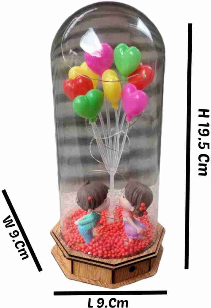 SAITEJGIFTS LED Kiss Couple Balloon Enchanted Galaxy in Glass Dome Couples. Decorative  Showpiece - 19 cm Price in India - Buy SAITEJGIFTS LED Kiss Couple Balloon  Enchanted Galaxy in Glass Dome Couples.