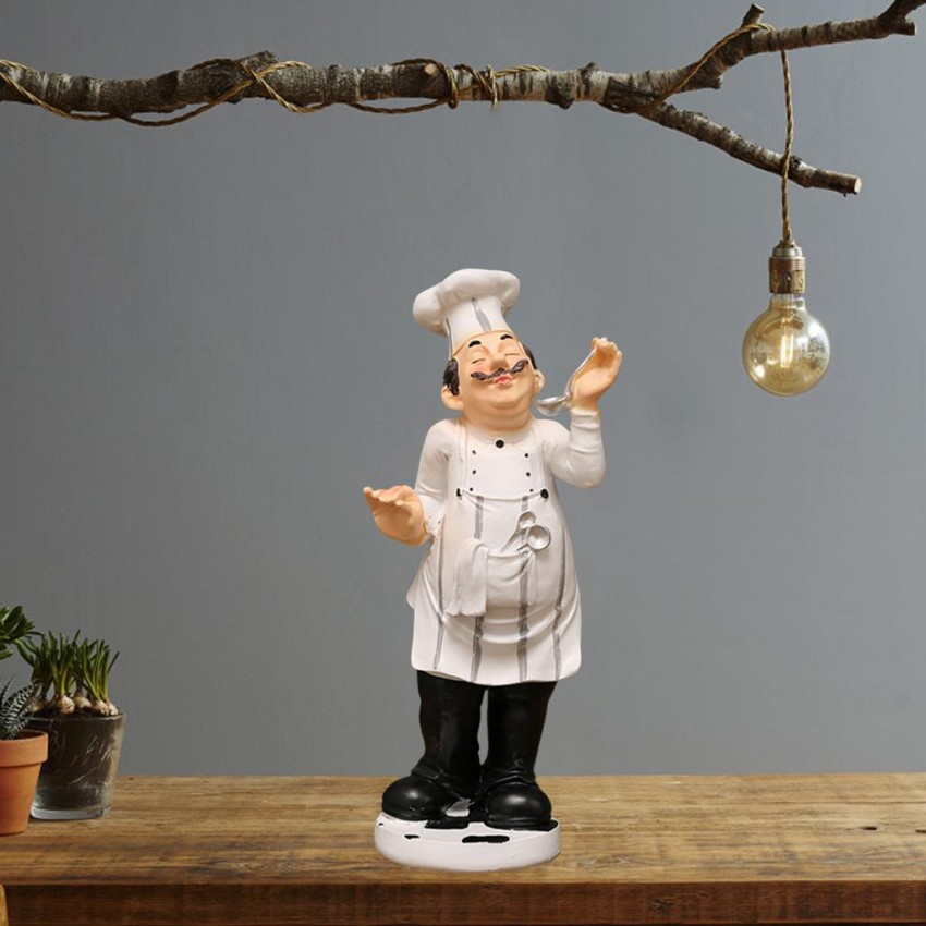 Lyla 1x Resin Chef Figurine Statue Ornaments Bar Restaurant