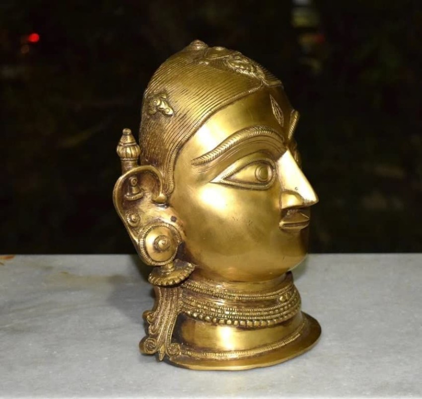 GAURI HEAD BRASS FIGURINE SHOWPIECE – 3 PIECES - Buy exclusive