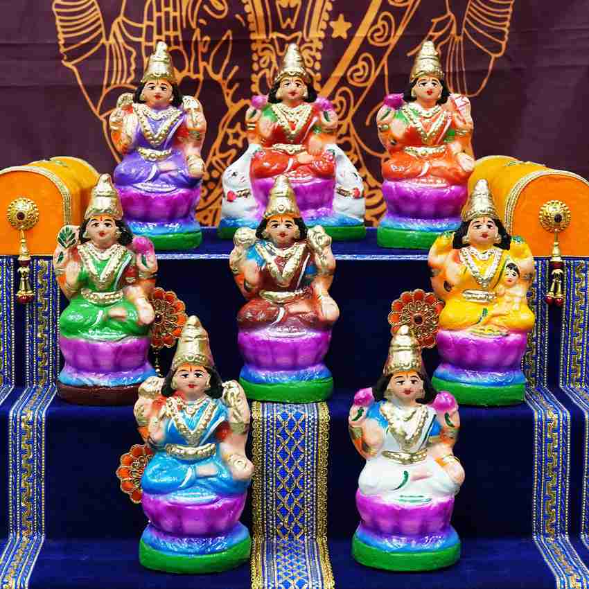 Puja N Pujari Ashtalakshmi Small Golu Doll Set for Navaratri and