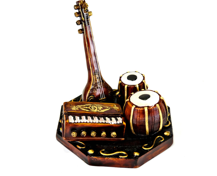 SHYPRA Wooden Musical Set Big Miniature Showpiece With Plate Home