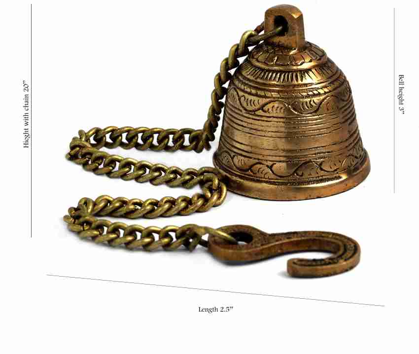 Brass Handcrafted Temple with Bell Idol (POOJA MANDIR)- 21 -  -  Brass Antique Collections