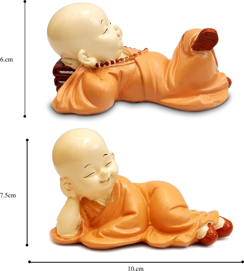 Little Monk Sculpture Resin Hand-carved Buddha Statue Home Office