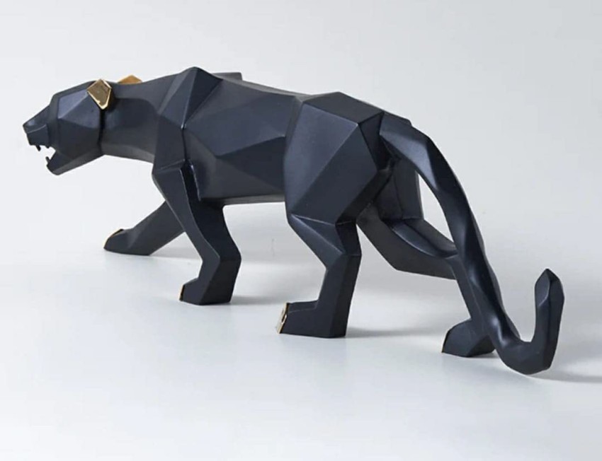 Decoration Sculpture Resin Cheetah Statue Animal Figurine Panther Sculpture  Decor