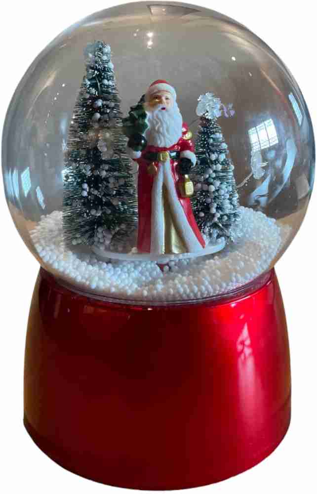 Snow globe with fishing Santa