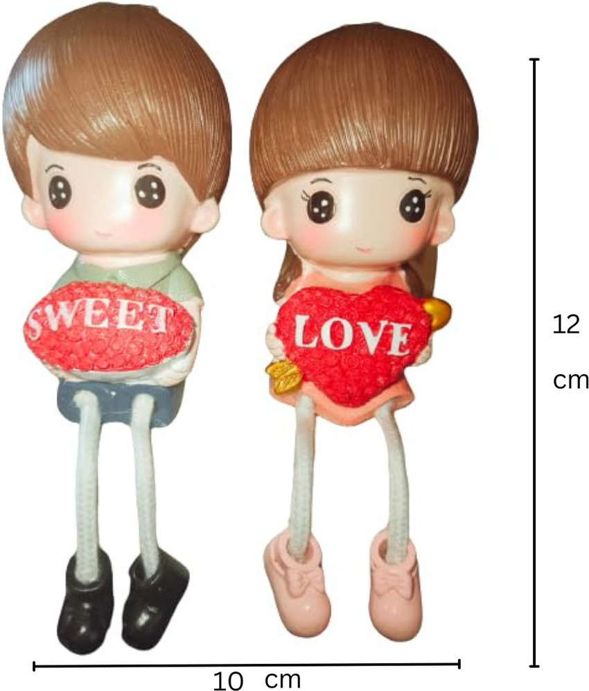 PREZZIE HUB cute couple hanging legs doll for home decoration