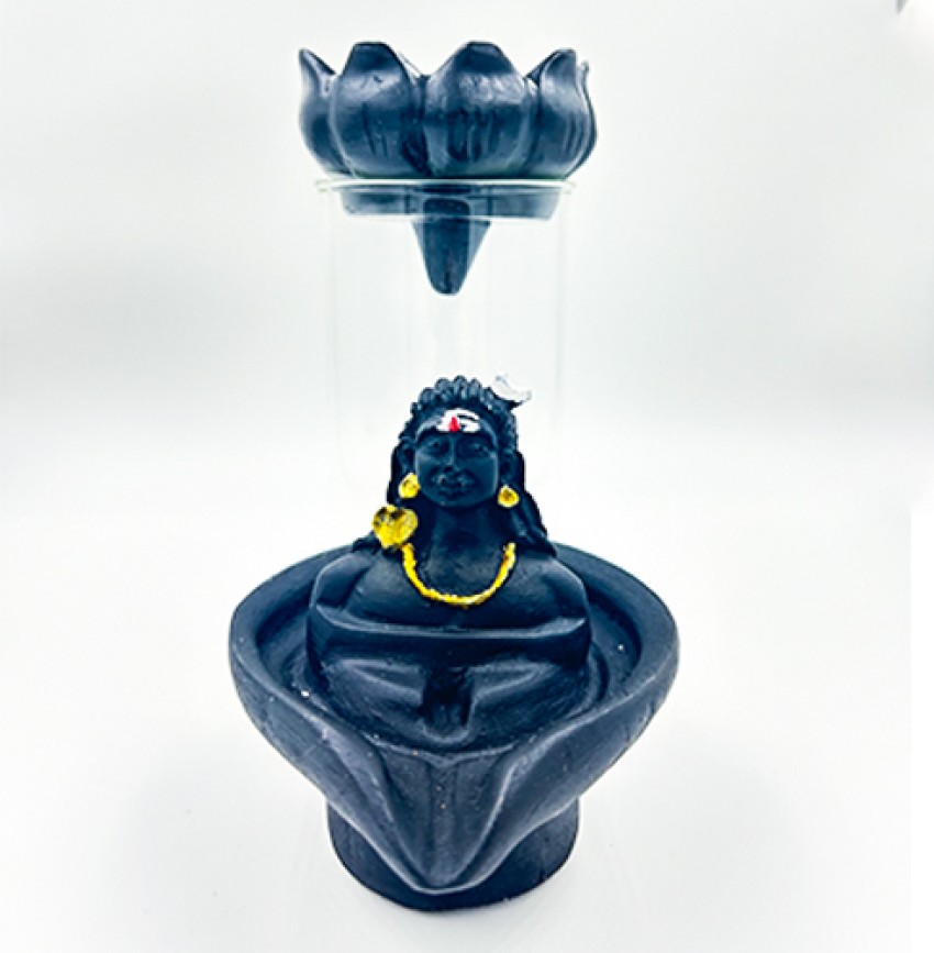 AFTERSTITCH buddha statue for home decor buddha showpiece big size black  for home decor gautam buddha statue for home decor idol murti for gift  decorative items figurine for living room Door entrance