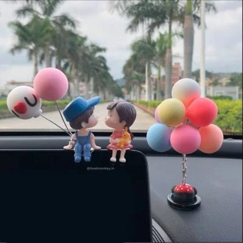 GEEKMONKEY Lovely Couple Sticker for Car DashBoard/Rear View Mirror/Car  Dashboard Accessory Decorative Showpiece - 9 cm Price in India - Buy  GEEKMONKEY Lovely Couple Sticker for Car DashBoard/Rear View Mirror/Car  Dashboard Accessory