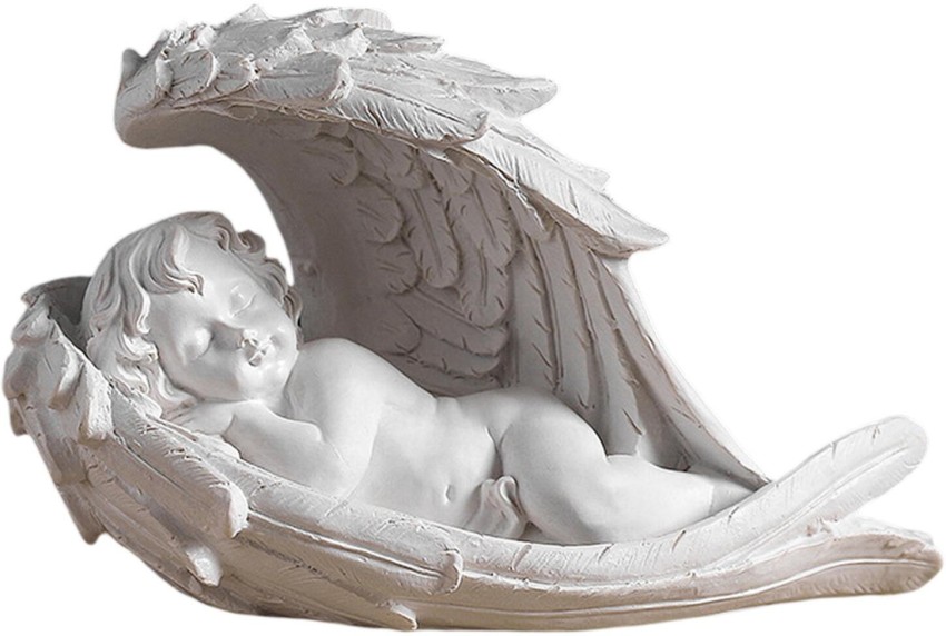 Home Decor Polyresin Colored Cherub Baby Angel Statue, Polyresin