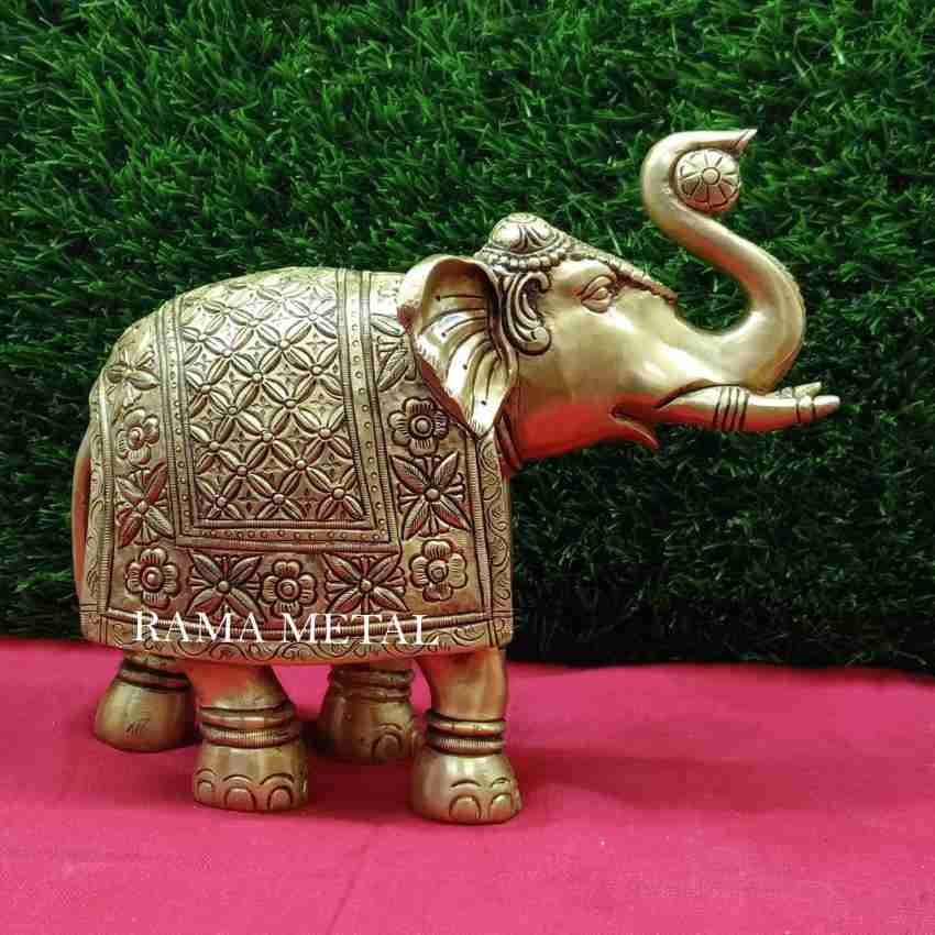 RAMA METAL BRASS ELEPHANT STATUE Decorative Showpiece - 22 cm Price in  India - Buy RAMA METAL BRASS ELEPHANT STATUE Decorative Showpiece - 22 cm  online at