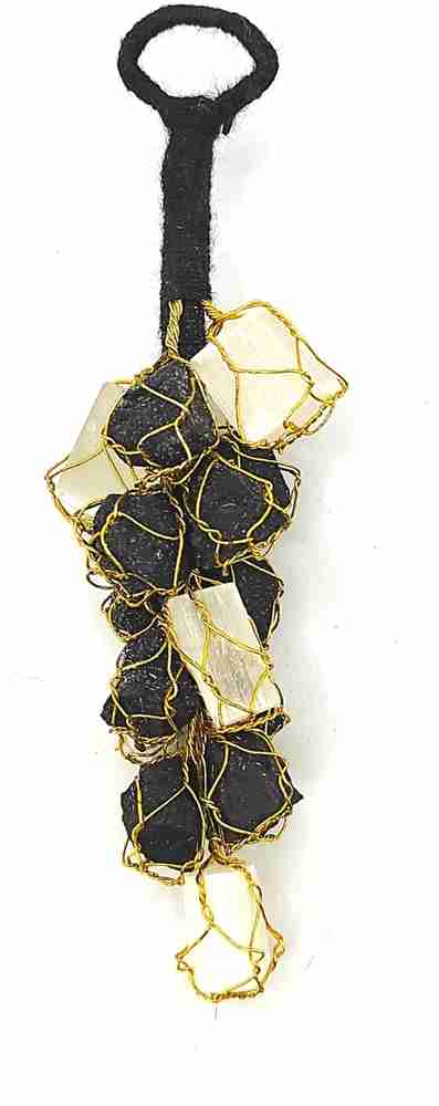 Plus Value Black Tourmaline Selenite Stone Crystal Door Hanging