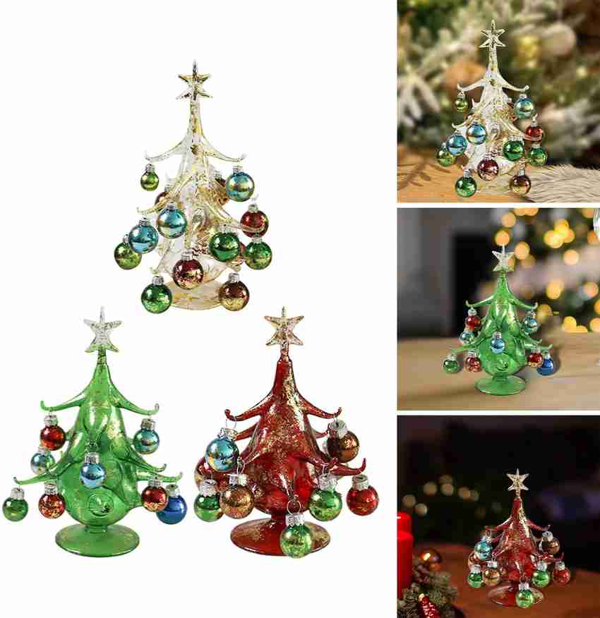 Small glass discount christmas tree ornaments