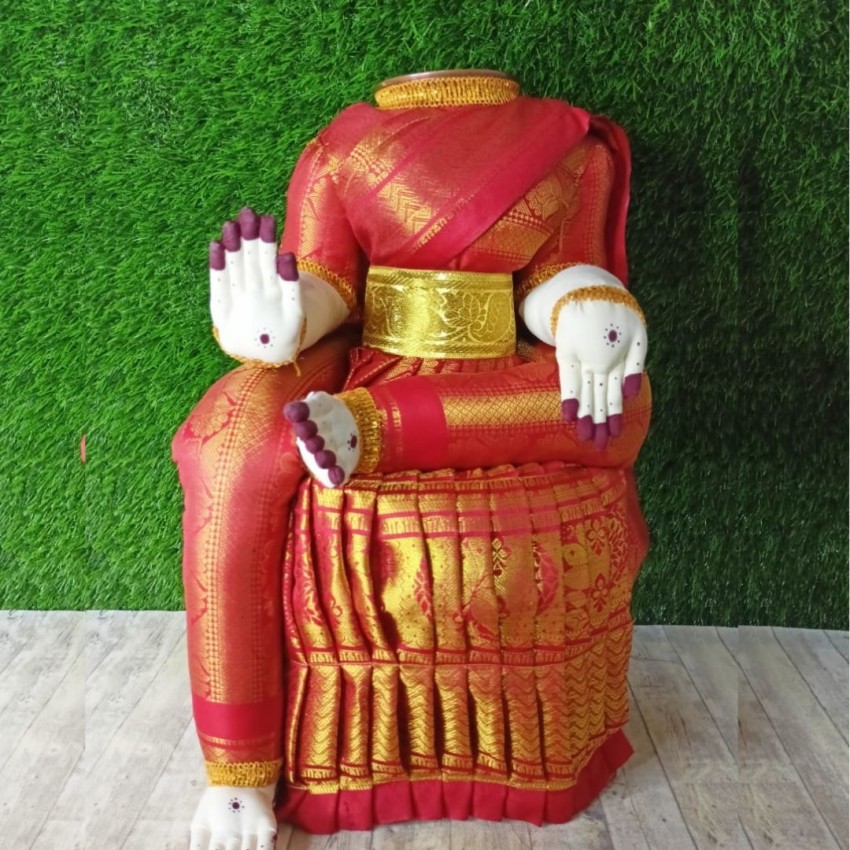 Goddess Lakshmi VaraLaksmi Stand Metal Stool for Placing Kalasam Buy Now