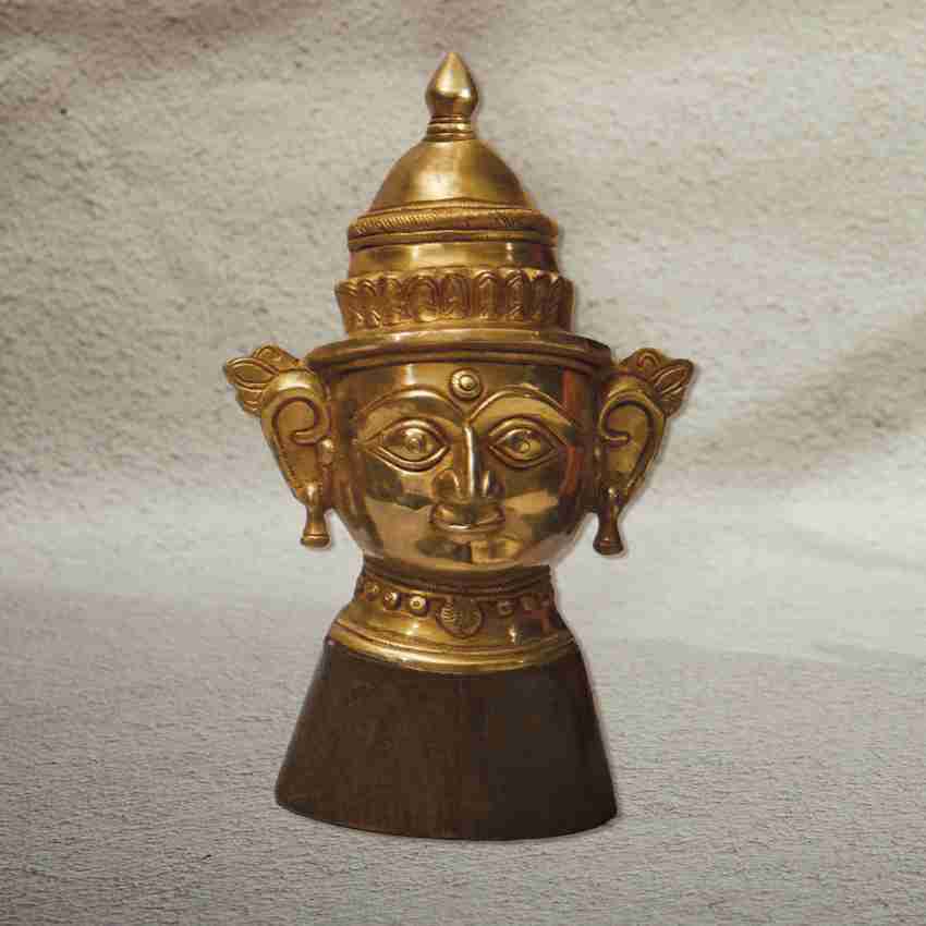 GAURI HEAD BRASS FIGURINE SHOWPIECE – 3 PIECES - Buy exclusive